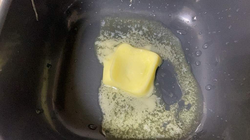 バターが溶けた