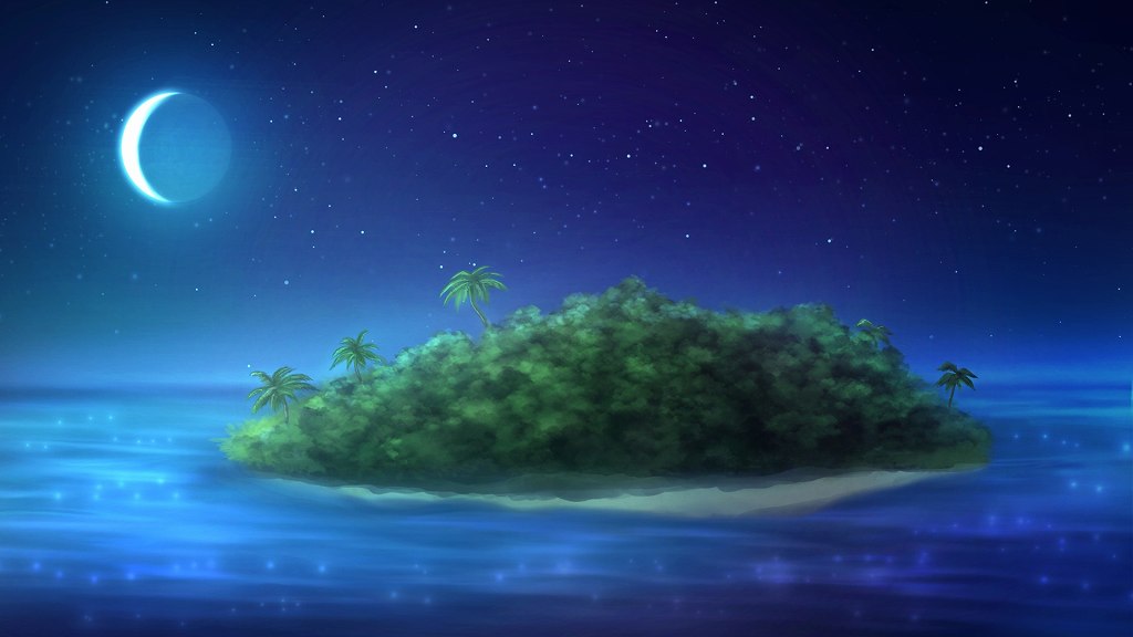 夜の無人島