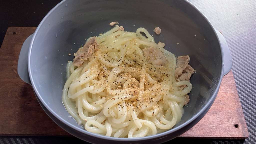 実食２、汁なし肉うどんアイキャッチ