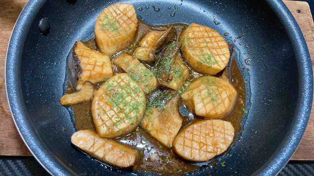 実食２，エリンギのにんにく醤油アイキャッチ