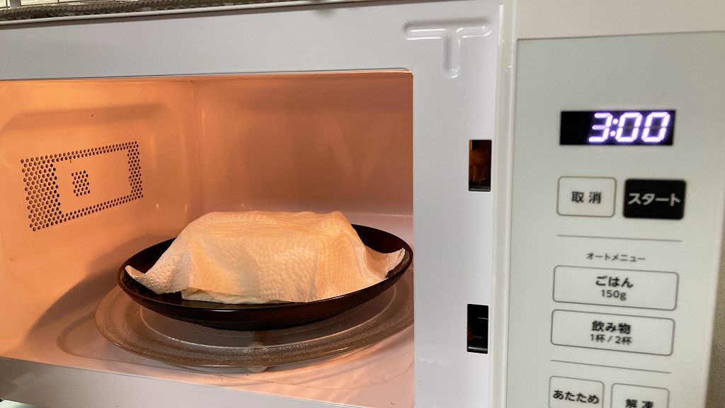 豆腐をレンチン3