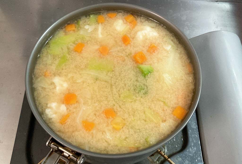 味噌汁完成