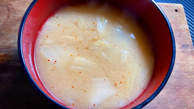 実食2、白菜の味噌汁アイキャッチ