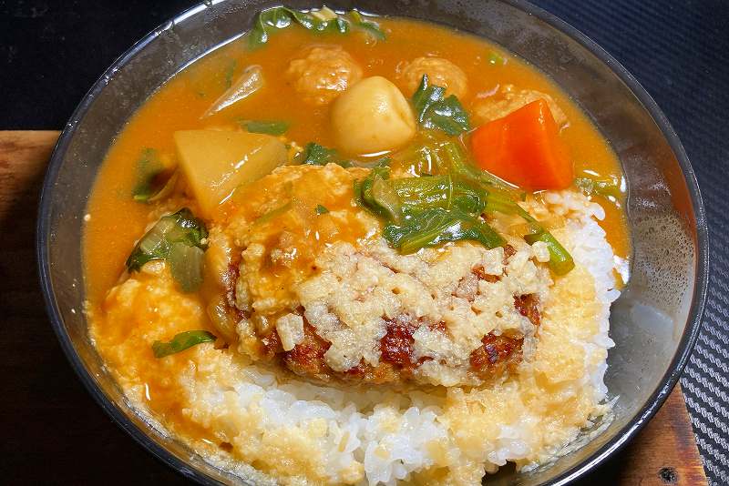 実食２、チーズハンバーグカレーアイキャッチ