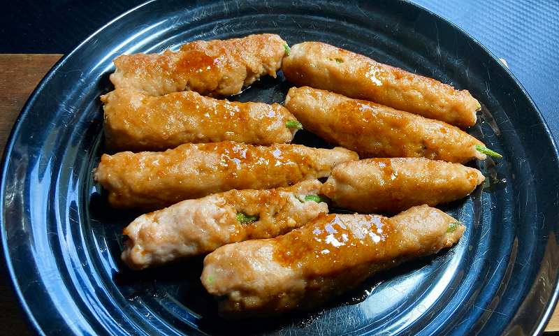実食2、オクラのひき肉包みアイキャッチ