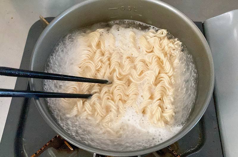 ９０秒茹でる
