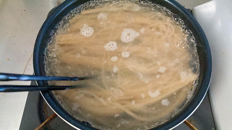 麺を湯dる