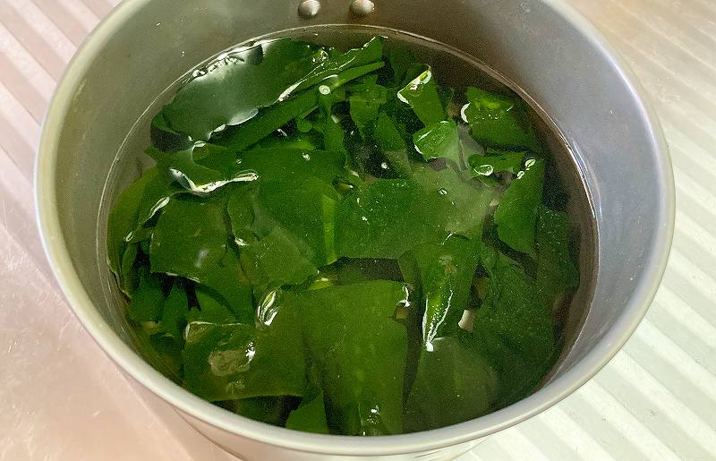 水で戻す