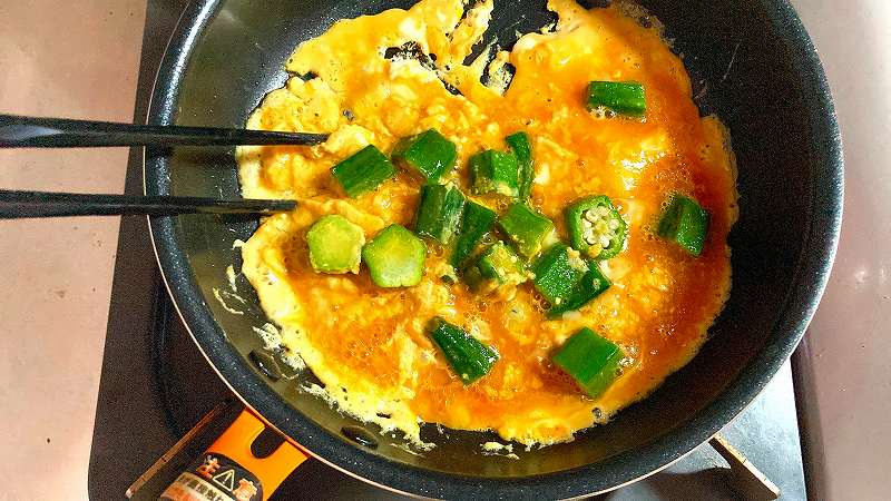 しばらく炒める