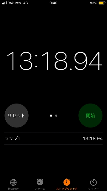 1周のタイム