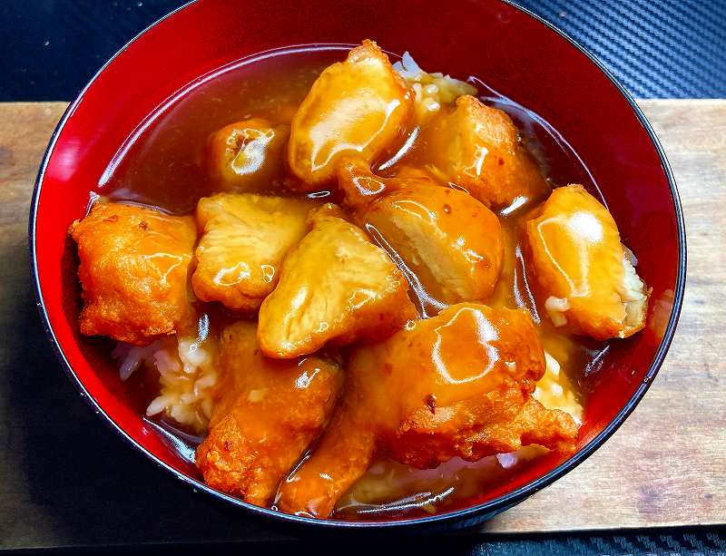 実食２、白だしあんかけからあげ丼アイキャッチ