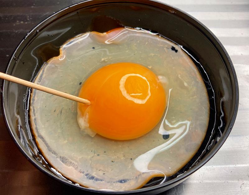 卵イン＆黄身に楊枝