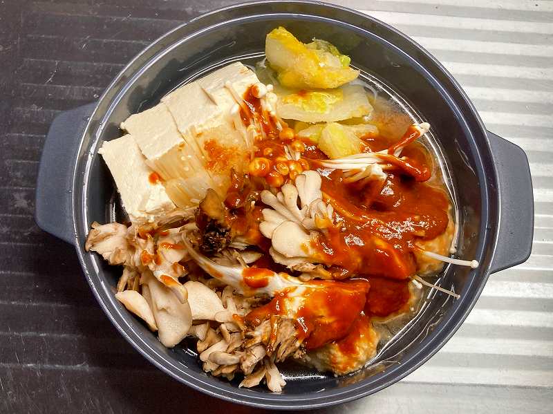 鍋にプチッと鍋イン