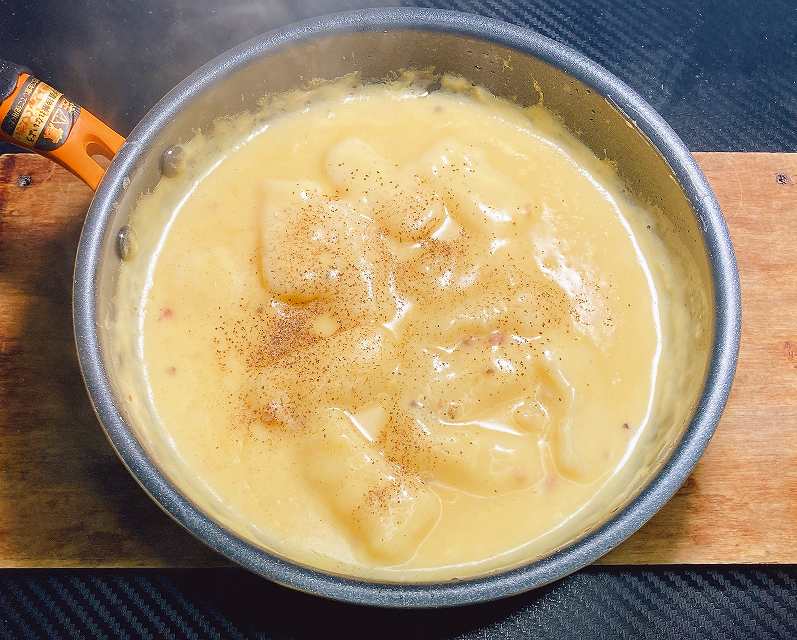 実食１、カルボナーラ餅アイキャッチ