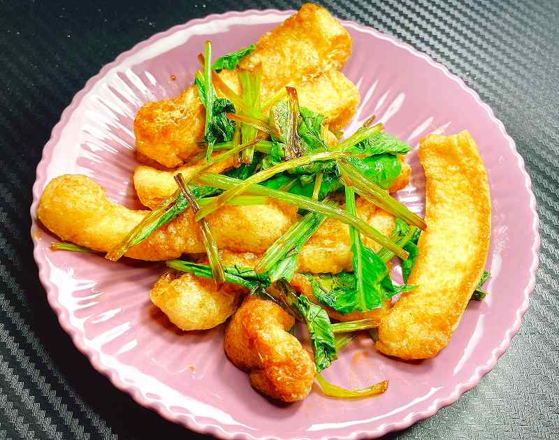 実食２、小松菜と油揚げアイキャッチ