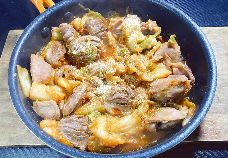 実食２、砂肝と冷凍白菜の焼きたれコチュジャンアイキャッチ