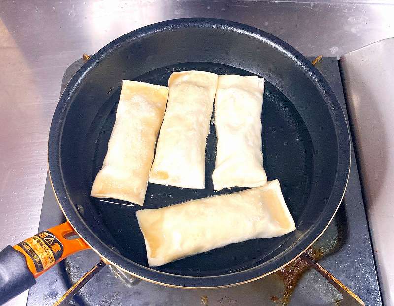 棒餃子を蒸し炒め