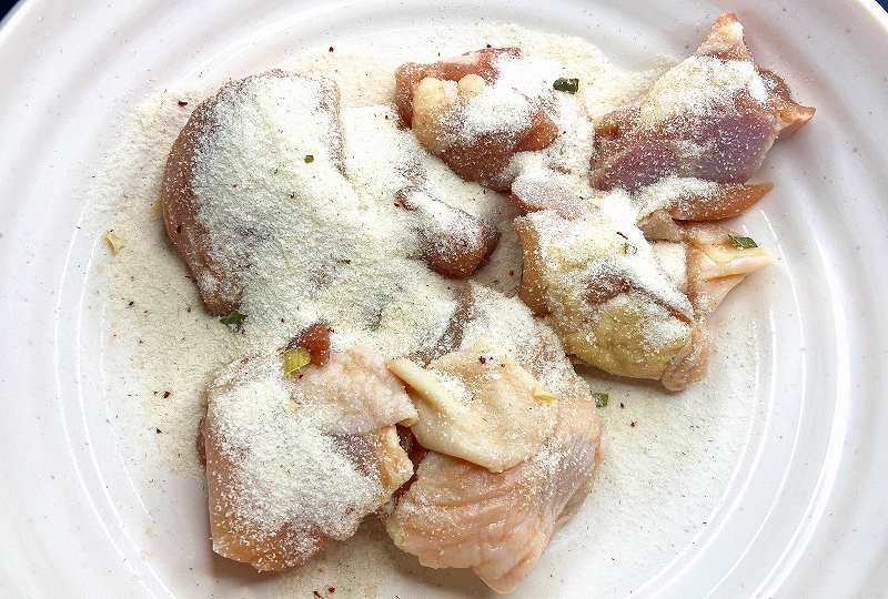 本品を掛ける２