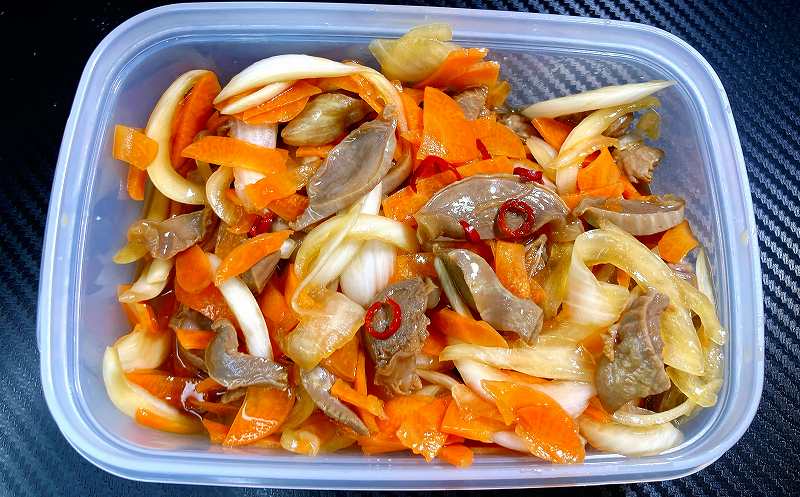 実食１、砂肝の南蛮漬けアイキャッチ