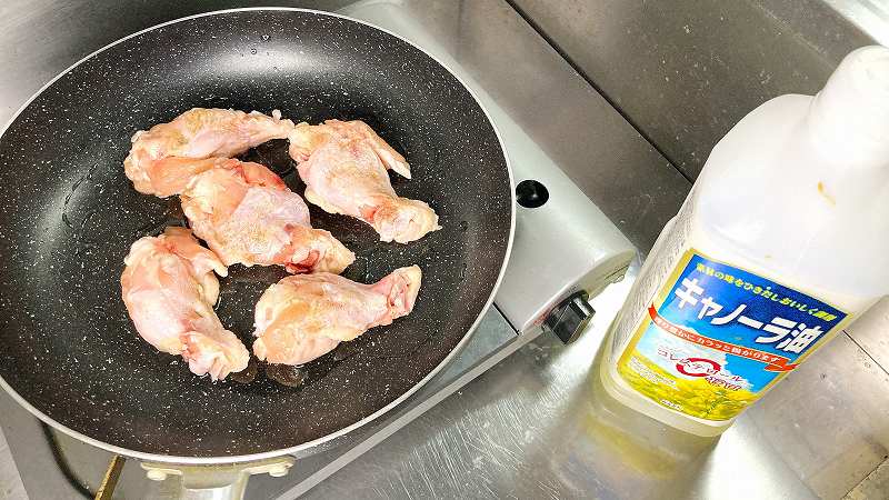 手ば元を炒める