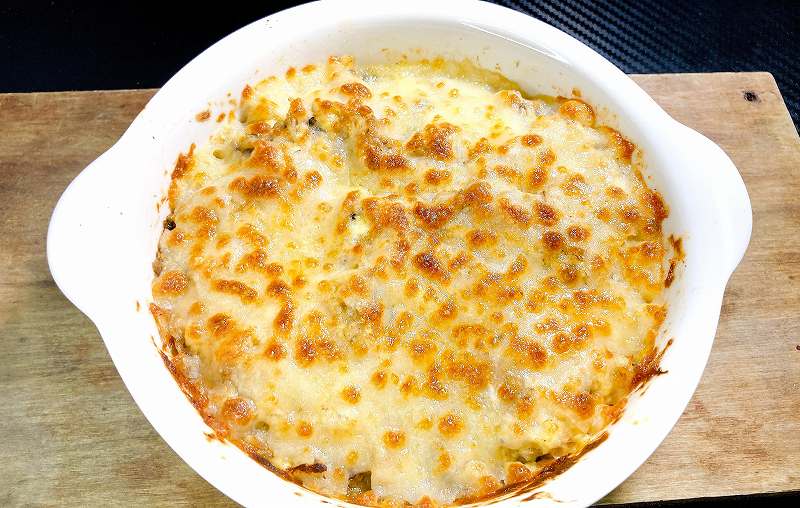 実食２、さば味噌マヨ豆腐グラタンアイキャッチ