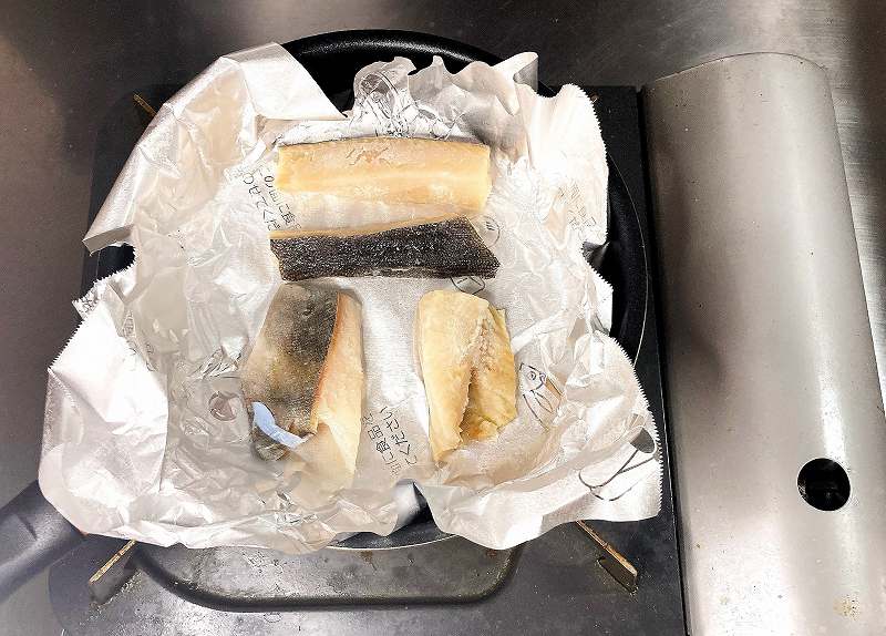 フライパンで加熱