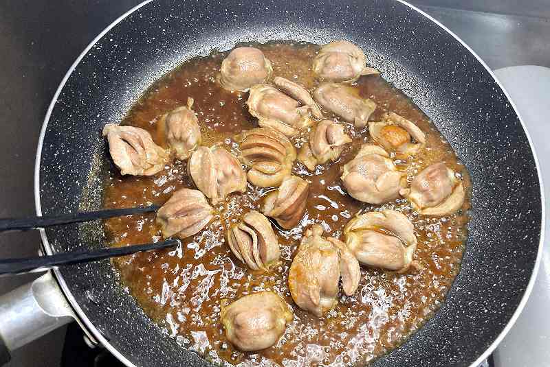 煮詰める、砂肝のカレー照り焼きアイキャッチ