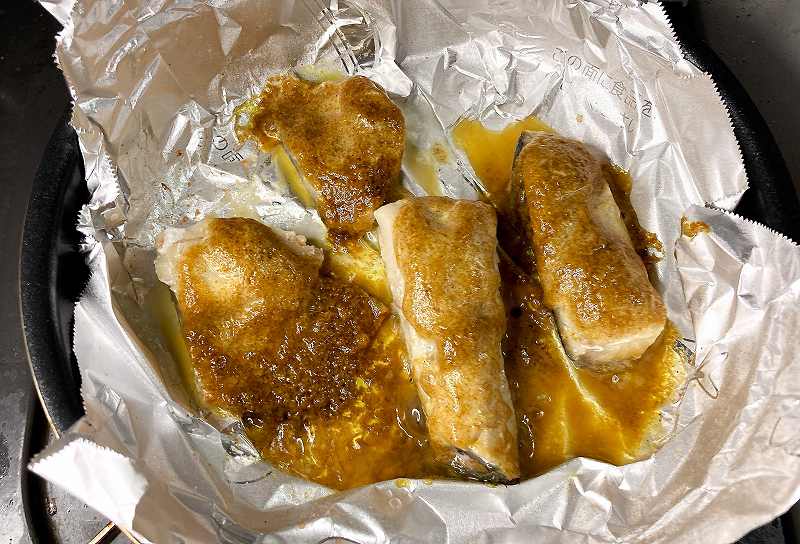 完成品、しもほっけスティックのカレーマヨ炒めアイキャッチ