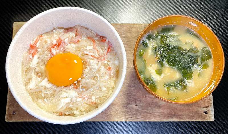 実食１、カニカマ白だし餡掛けご飯アイキャッチ