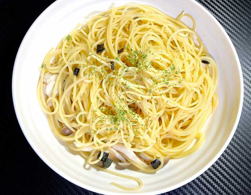 実食1、ぶなしめじの和風パスタアイキャッチ