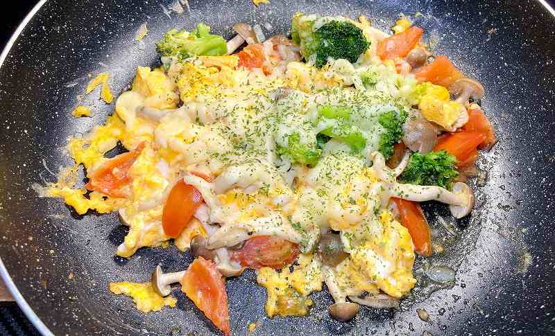 実食2、トマトとブロッコリーとぶなしめじアイキャッチ