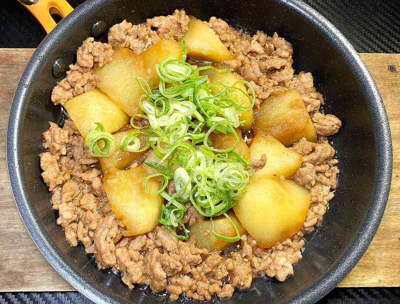 実食２、冷凍じゃがのそぼろ煮アイキャッチ