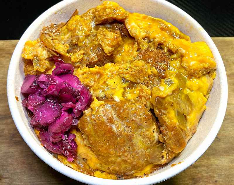 実食２、ミニメンチカツ丼アイキャッチ