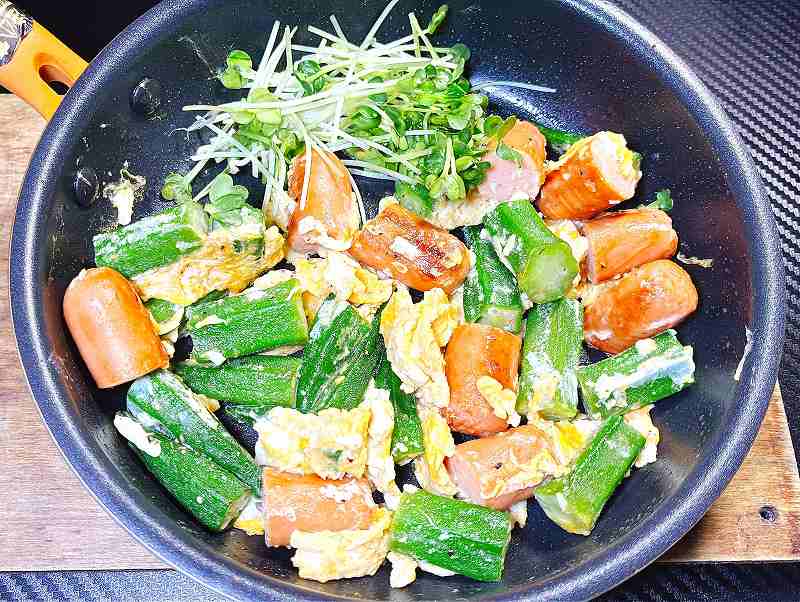 実食2,ウインナーと冷凍オクラのクレイジーソルトアイキャッチ