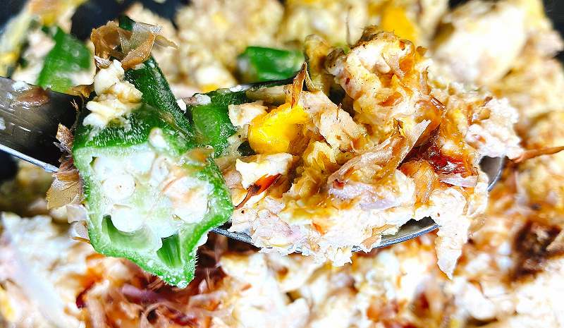 実食２、冷凍オクラのチャンプルーアイキャッチ