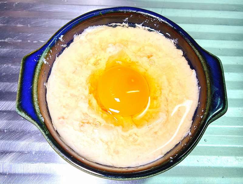 タラモサラダに卵