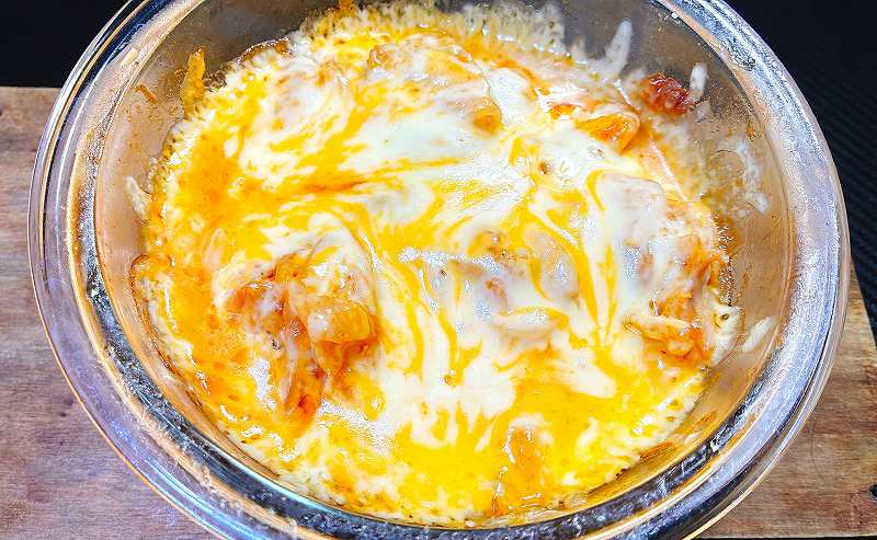 実食2、レンジでチーズタッカルビアイキャッチ